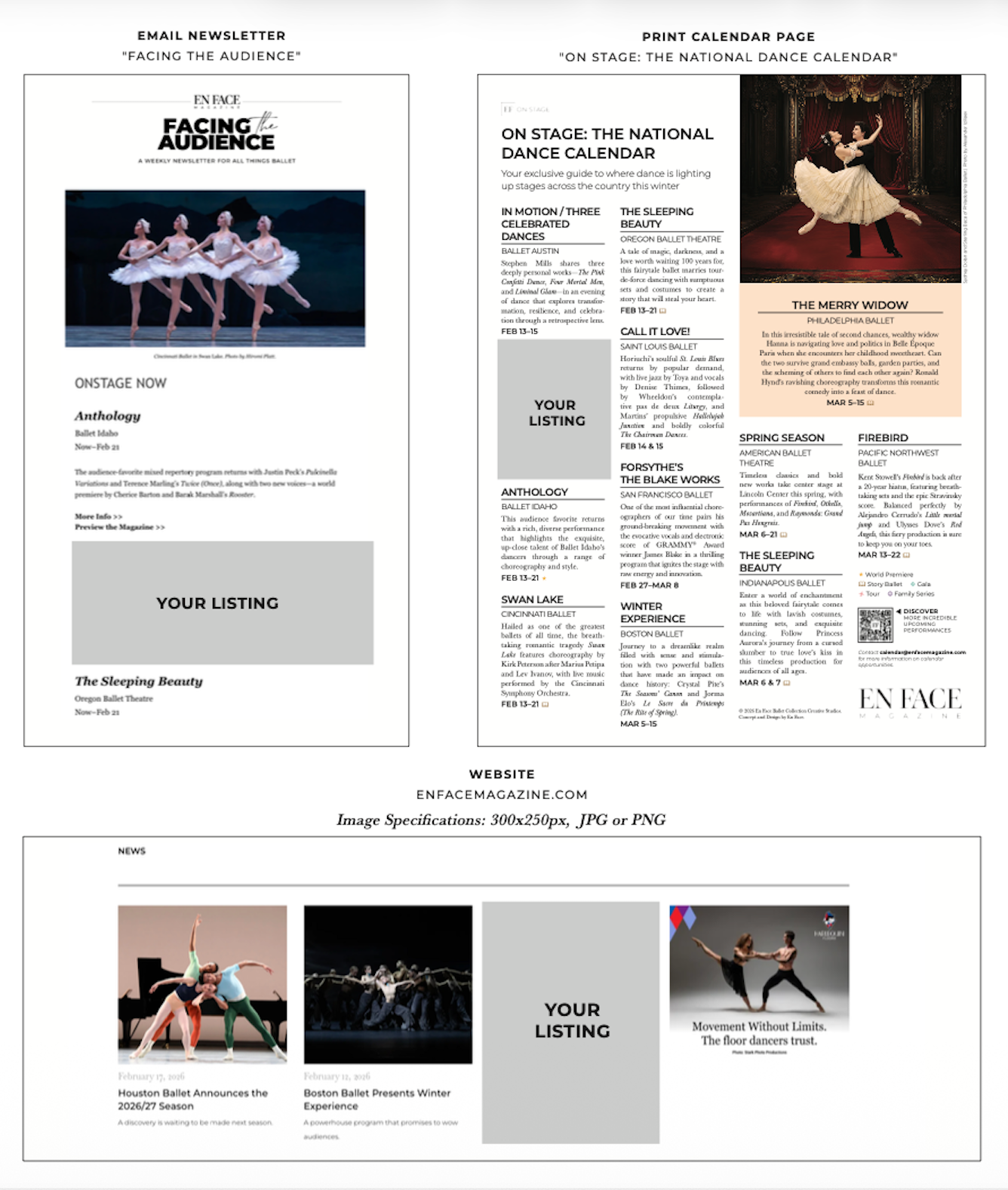 Single Show Package | National Dance Calendar Listing